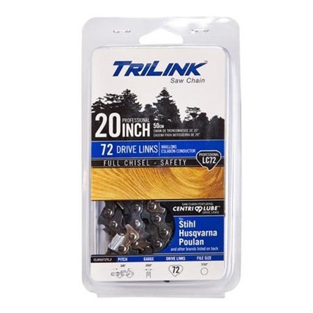 TRILINK SAW CHAIN Trilink Saw Chain CL85072TL2 Semi Chisel Saw Chain - 0.050 in. - 72 Drive Links CL85072TL2